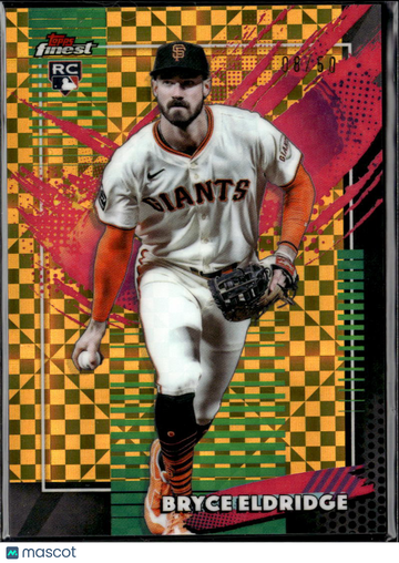Bryce Eldridge 2026 Topps Finest RC Gold Checkerboard Refractor /50 San Francisco Giants
