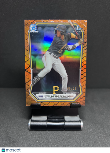 2026 CHROME EDWARD FLORENTINO 1ST ORANGE REPTILIAN REFRACTOR /25 RC