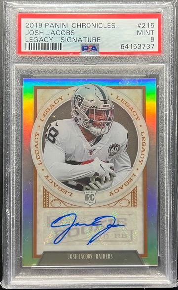 2019 Josh Jacobs Legacy Auto PSA 9
