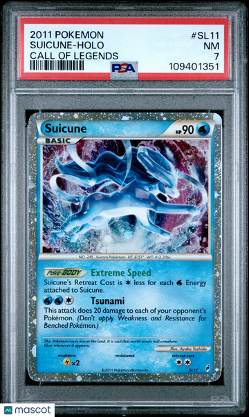 Suicune #SL11 2011 Pokemon Call Of Legends PSA 7