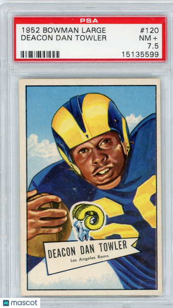 1952 Bowman Large Deacon Dan Towler #120 PSA 7.5