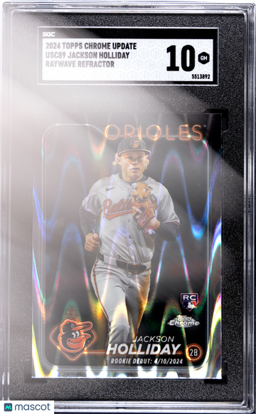2024 Topps Chrome Update Jackson Holliday #USC89 Raywave Refractor SGC 10