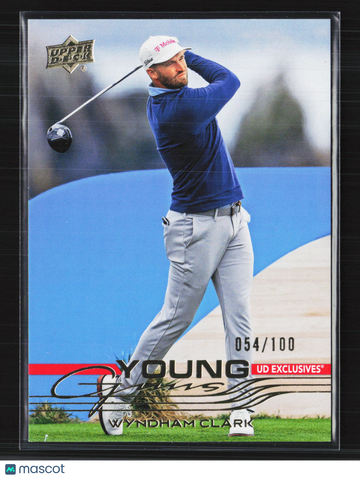 2026 Upper Deck Golf Young Guns Wyndham Clark #103 UD Exclusives /100 UD Exclusives