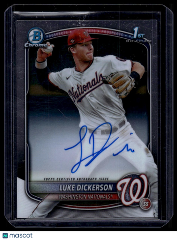 2025 Bowman Chrome Luke Dickerson #CPA-LDI Prospect Autographs AU