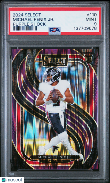 2024 Panini Select Michael Penix JR. #110 Purple Shock PSA 9