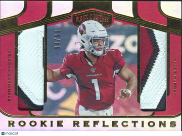 2020 Panini Plates & Patches Rookie Reflections Kyler Murray #RR-KMU /99 Dual Patch
