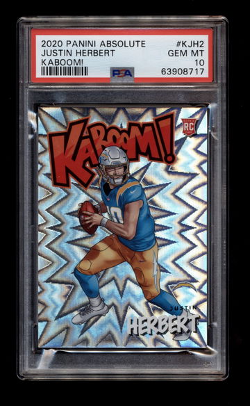 2020 Panini Absolute KABOOM! #KJH2 Justin Herbert PSA 10 GEM MINT!