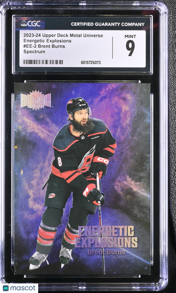 2023-24 Upper Deck Metal Universe Brent Burns #EE-2 Spectrum 127/199 Energetic Explosions CGC 9