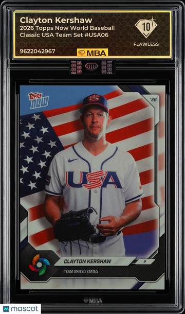 2026 Topps Now World Baseball Classic Clayton Kershaw #USA06 USA Team Set MBA 10