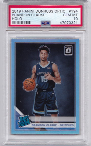 2019 Brandon Clarke Optic Holo PSA 10