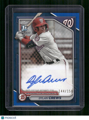 2024 Bowman Dylan Crews #PPRA-DC Blue Paper /150 Auto 1st Bowman