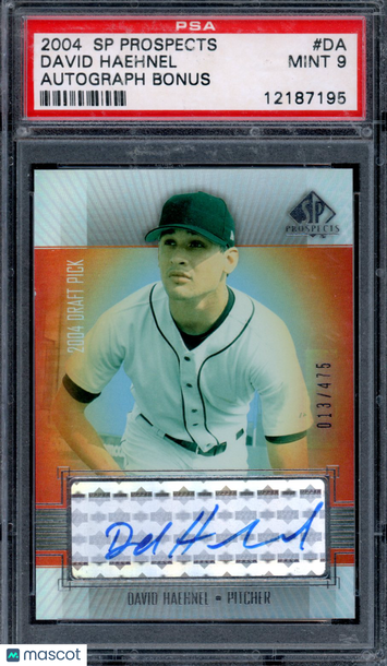 2004 SP Prospects Autograph Bonus David Haehnel #DA /475 PSA 9