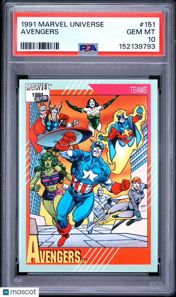 1991 Marvel Universe Avengers #151 PSA 10