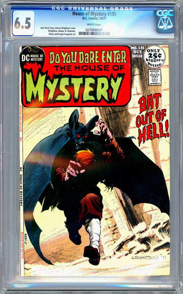 HOUSE OF MYSTERY #195 CGC 6.5 *1ST SWAMP THING PROTOTYPE* BERNIE WRIGHTSON 1971