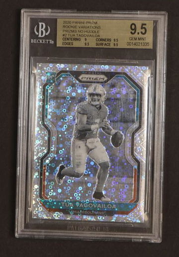 2020 Panini Prizm No Huddle Tua Tagovailoa #339 RC Variation BGS 9.5