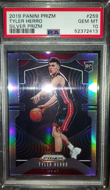 Tyler Herro Silver Prizm RC PSA 10