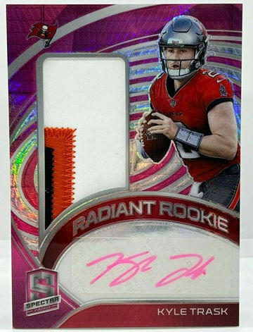 2021 Spectra Kyle Trask Radiant Rookie Patch Signatures #RRS-KTR Neon Orange /15