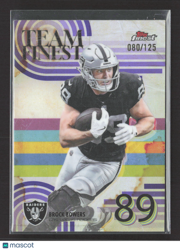 2025 Topps Finest Team Finest Brock Bowers #TF-9 Purple Refractor /125