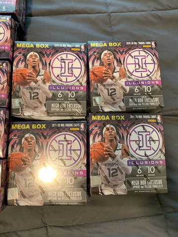 2019-20 Panini Illusions basketball mega four box lot 