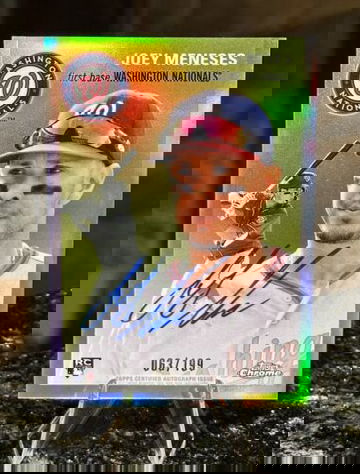 2023 Topps Chrome Platinum Anniv JOEY MENESES RC Refractor AUTO #/199 CPA-JME