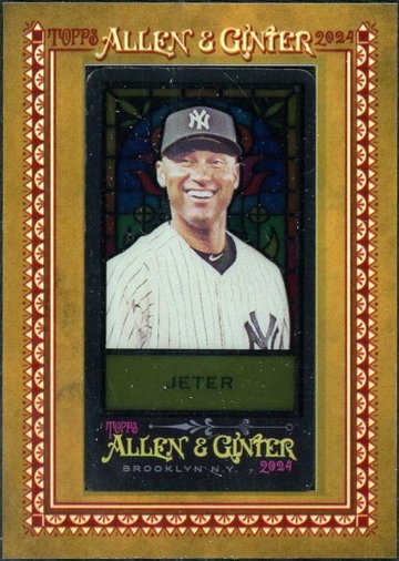 2024 Topps Allen & Ginter 175 Derek Jeter Mini Stained Glass