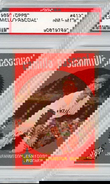 1959 Topps Camilo Pascual #413 PSA 8 P1235