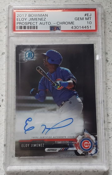 2017 Bowman Chrome Auto Eloy Jimenez Rookie RC PSA 10