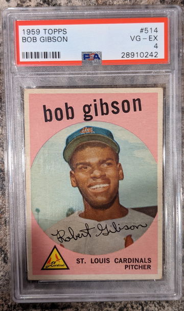 1959 Topps Bob Gibson Rookie PSA 4 Centered 