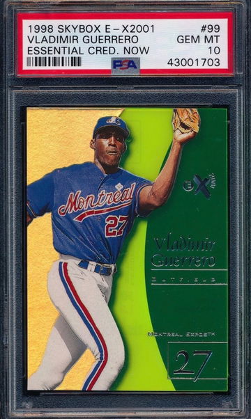 Vladimir Guerrero 1998 Skybox Credentials Now /99 PSA 10