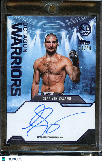 Sean Strickland 2025 Topps Knockout UFC Octagon Warriors Autograph Auto /50