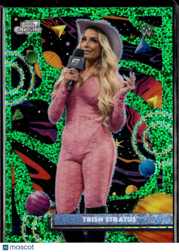 2026 Topps Chrome WWE Trish Stratus #95 Green Speckle Refractor
