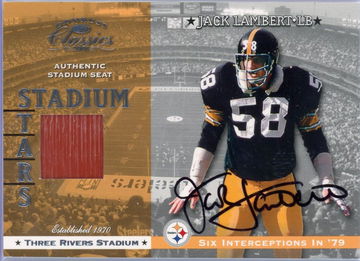 2001 Donruss Classics Stadium Stars Jack Lambert #SS-13 Stadium Seat Relic