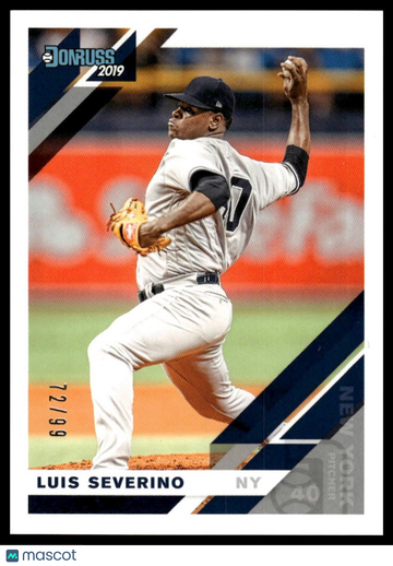 2019 Donruss Luis Severino #110 Holo Back SN