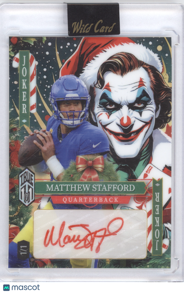 2025 Wild Card Jokers Wild Matthew Stafford #SDJWXM-MSAit02 True 1 of 1 /1