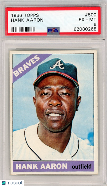 1966 Topps Hank Aaron #500 PSA 6