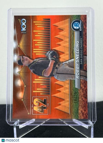 2024 Bowman - Bowman Scouts' Top 100 Orange Refractors Robby Snelling #BTP-42