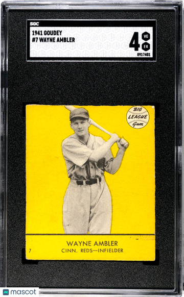 1941 Goudey Wayne Ambler #7 SGC 4