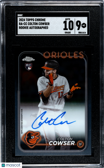 2024 Topps Chrome Colton Cowser #RA-CC Rookie SGC 9 Auto 10