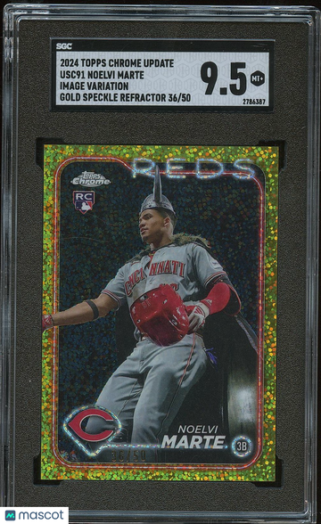2024 Topps Chrome Noelvi Marte #USC91 Image Var. Gold Speck. Refractor 50 Rookie SGC 9.5