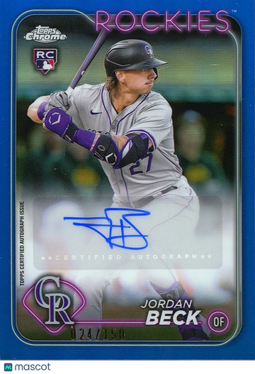 2024 Topps Chrome Jordan Beck Blue Rookie