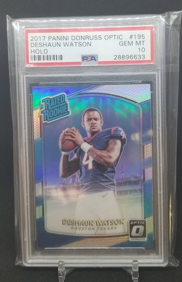 Deshaun Watson 2017 donruss optic holo rookie psa 10 
