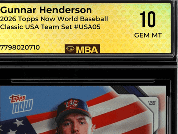2026 Topps Now World Baseball Classic Gunnar Henderson #USA05 USA Team Set MBA 10