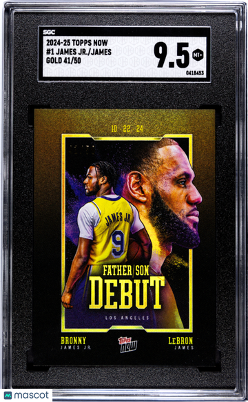 2024 Topps Now James James JR. #1 Gold SGC 9.5