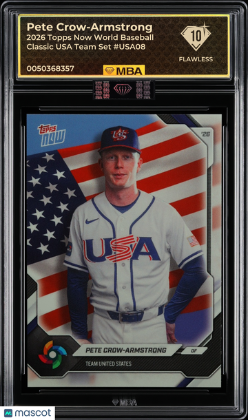 2026 Topps Now World Baseball Classic Pete Crow-Armstrong #USA08 USA Team Set MBA 10