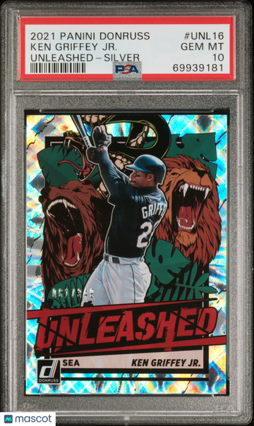 2021 Panini Donruss Unleashed Ken Griffey JR. #UNL16 Silver /349 PSA 10