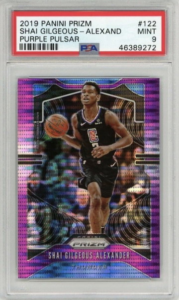 Shai Gilgeous-Alexander 2019 Prizm Purple Pulsar /35 Rookie RC