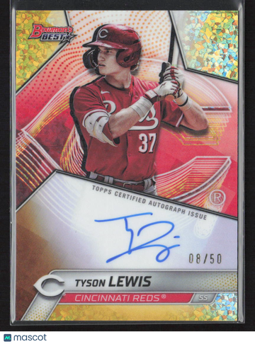 2025 Bowman's Best Tyson Lewis #B25-TLE Gold Mini-Diamond Refractor /50