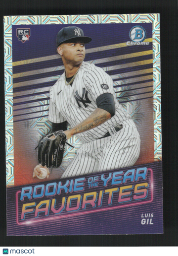 2022 Bowman Luis Gil #ROYF-15 Rookie of the Year Favorites Mojo Refractor