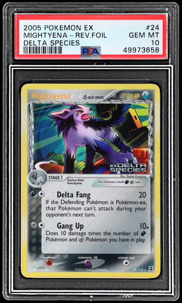 2005 Pokemon EX Delta Species Mightyena Reverse Foil PSA 10