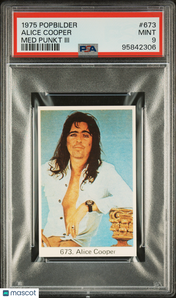 1975 Popbilder Popbilder Med Punkt III Alice Cooper #673 PSA 9